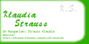 klaudia strauss business card